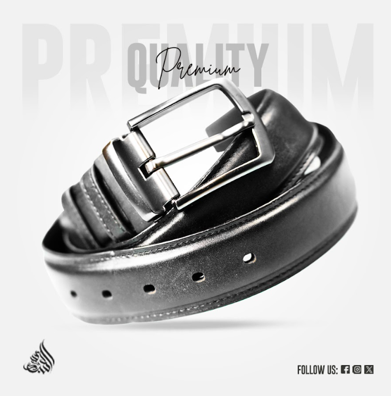 ONNOY PREMIUM LEATHER BELT | SOBUJKANON |BLACK